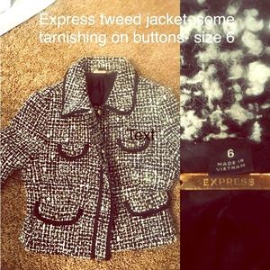 Express Tweed Short Blazer